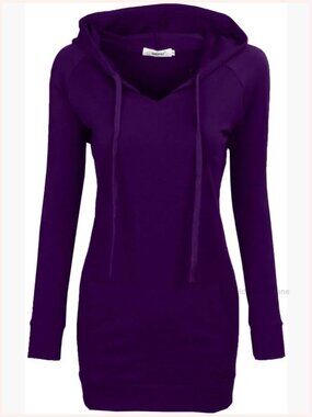 Long Sleeve Tunic Hoodie Dressy Sweatshirt with Pockets